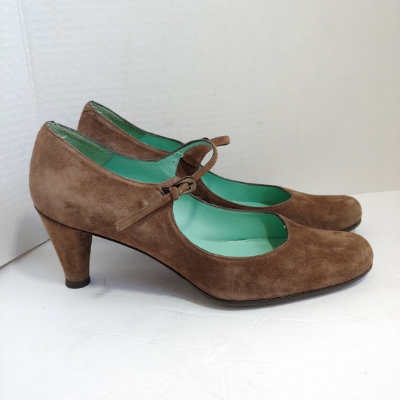 Anthropologie Shoes - Anthro Audley of London brown suede heels